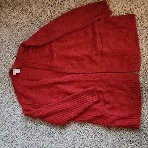 CJ Banks Cardigan, Size 2XL, Red